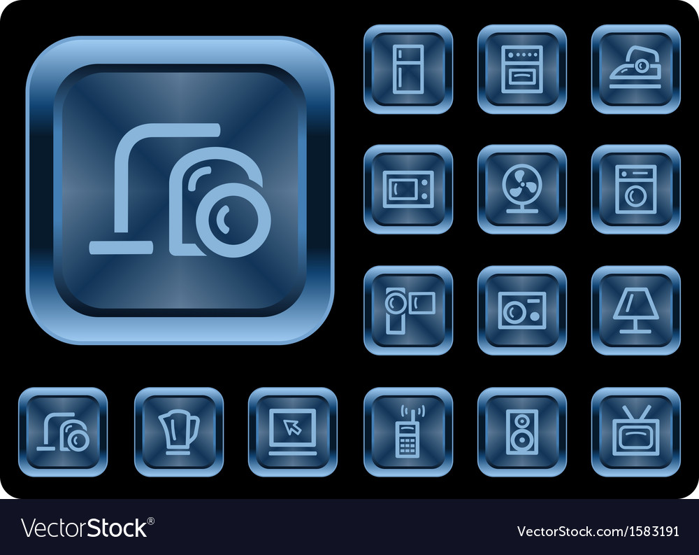 Home electronics buttons Royalty Free Vector Image