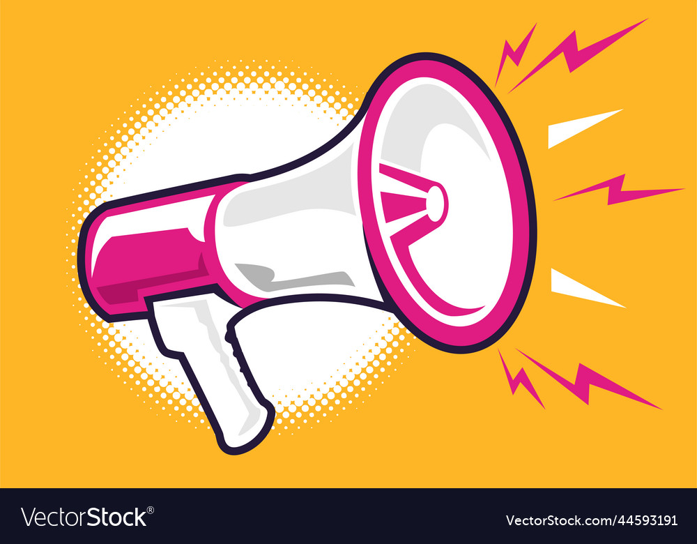 Megaphone Loudspeaker Royalty Free Vector Image 8950