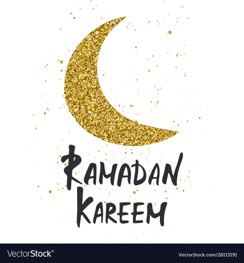 Ramadan kareem greeting card design template Vector Image