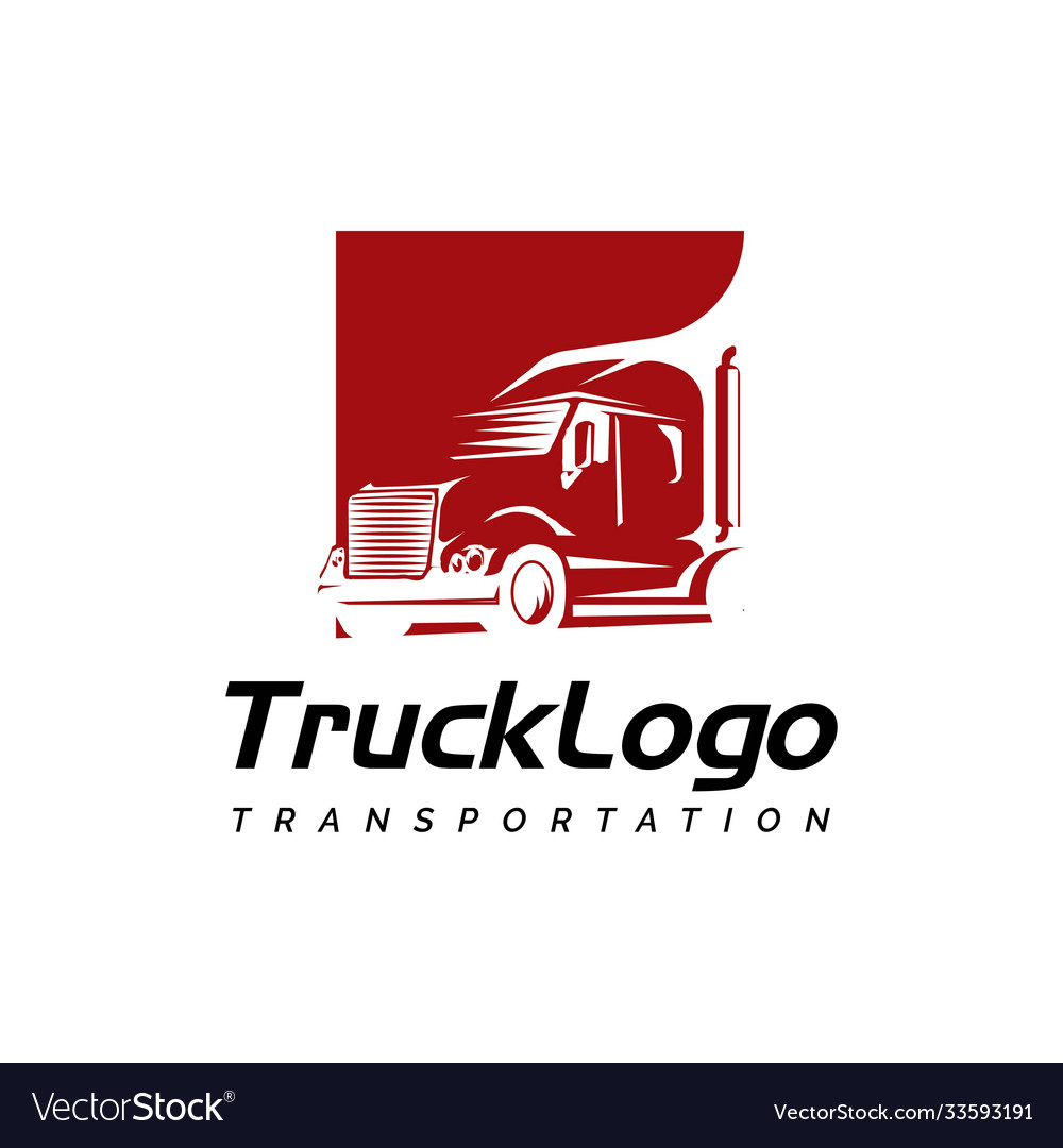 Truck symbol logo design template Royalty Free Vector Image