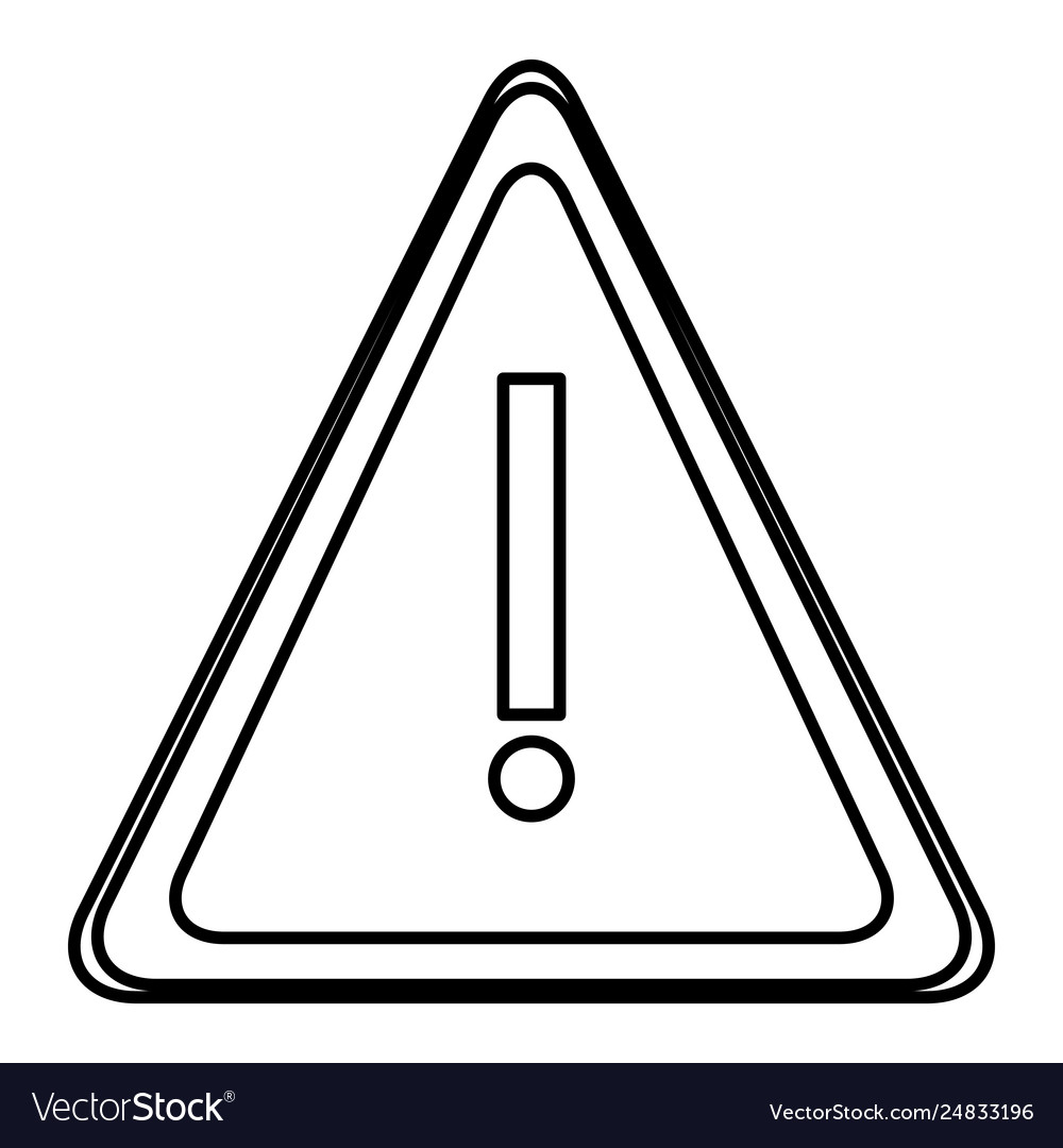 Attention sign symbol Royalty Free Vector Image