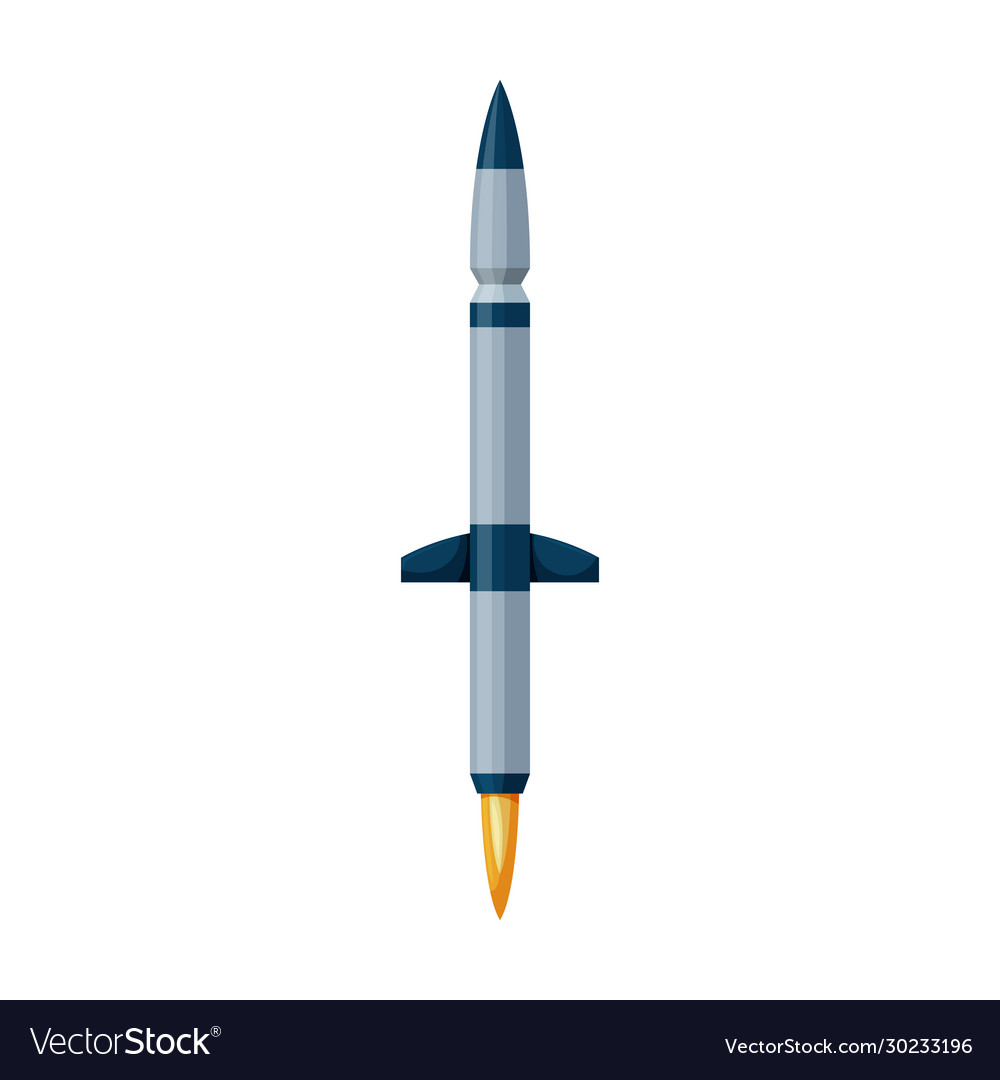 Ballistic missile iconcartoon icon Royalty Free Vector Image