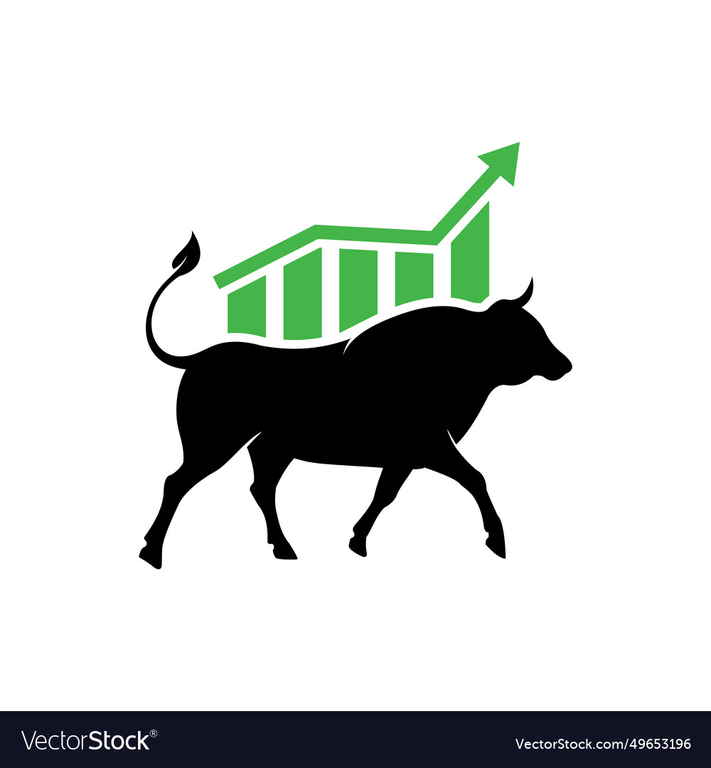 Bull trading logo Royalty Free Vector Image - VectorStock