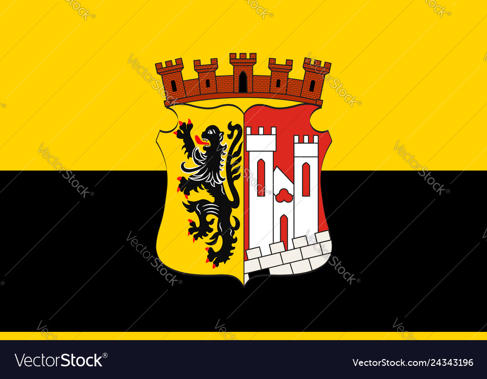 Flag of juelich city in north rhine-westphalia