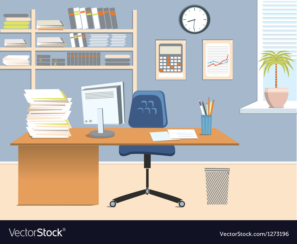 Interior office room Royalty Free Vector Image