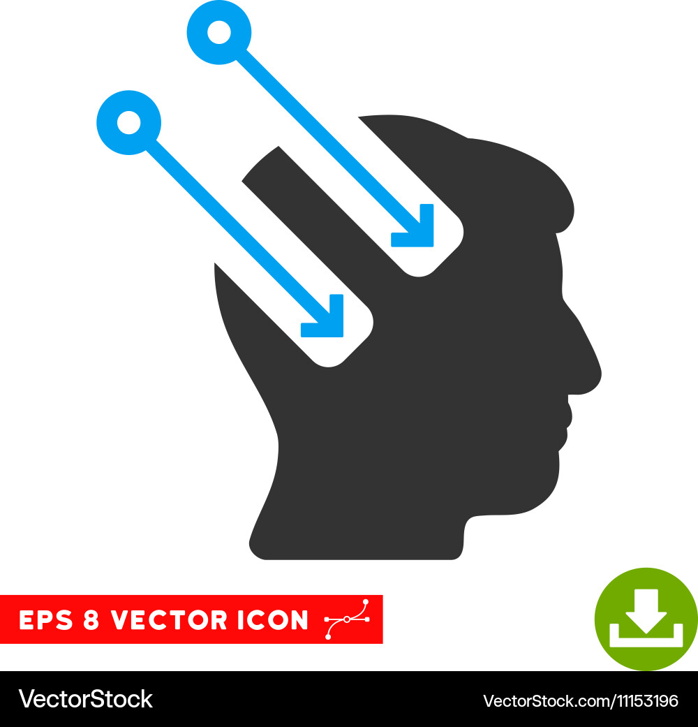 Neural interface eps icon Royalty Free Vector Image