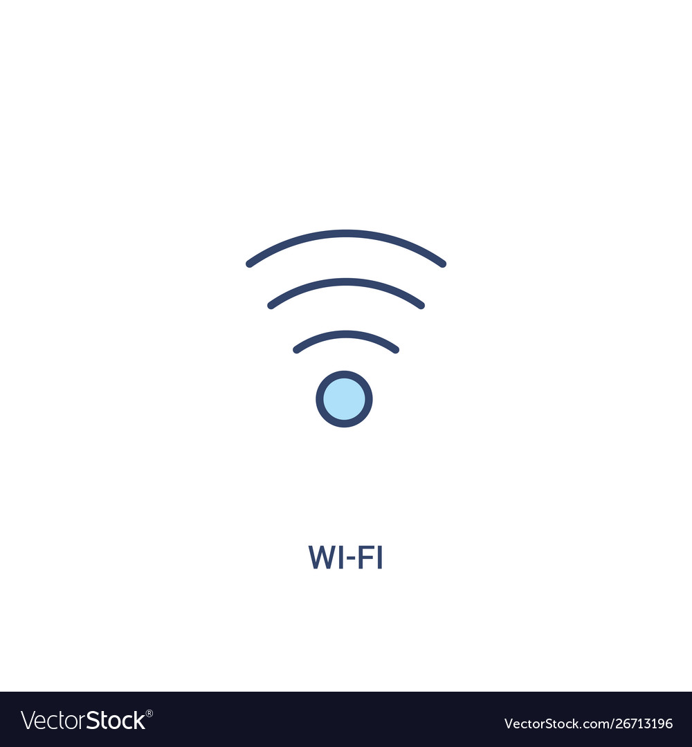 Wi-fi concept 2 colored icon simple line element