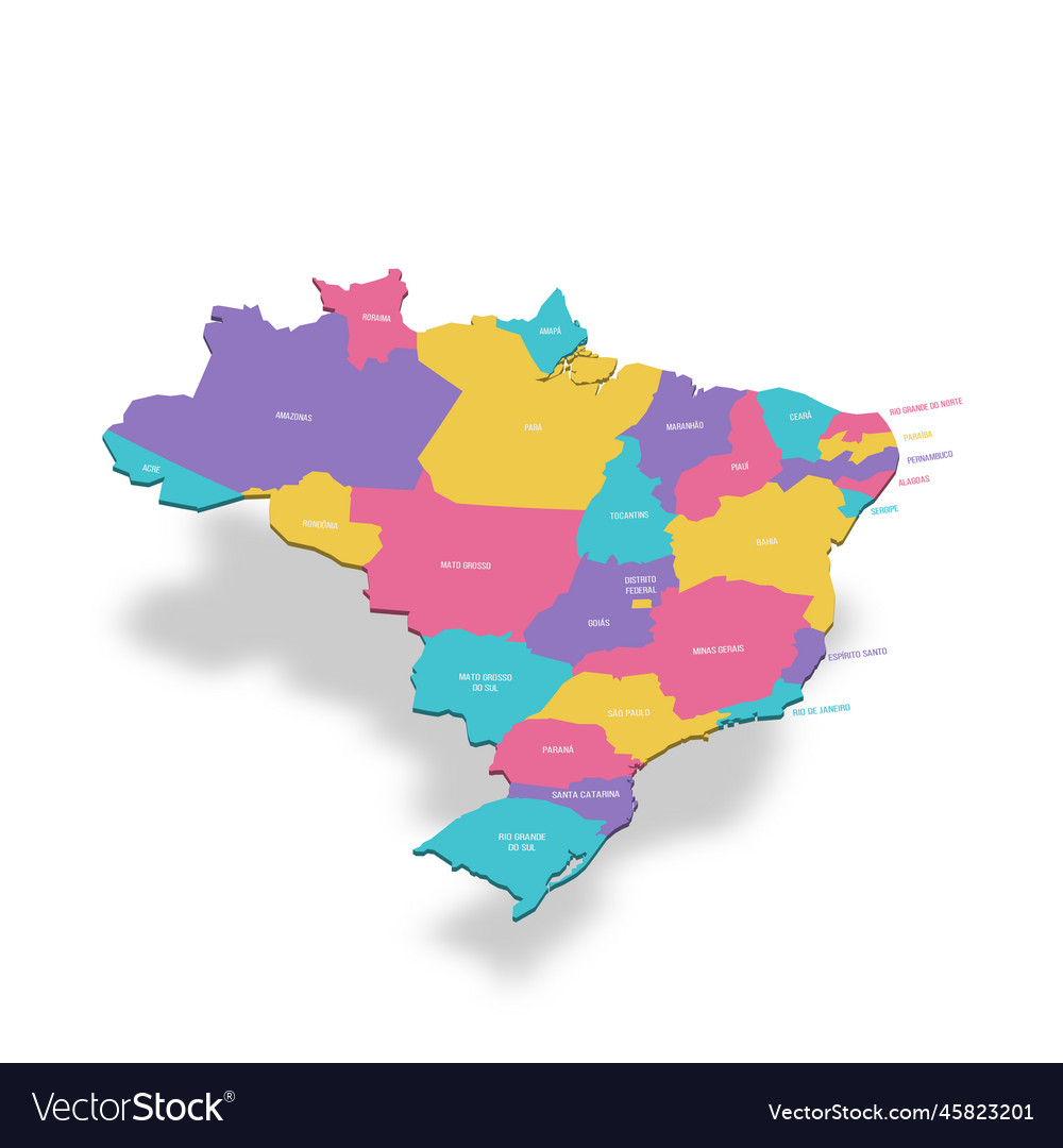 Brazil political map of administrative divisions