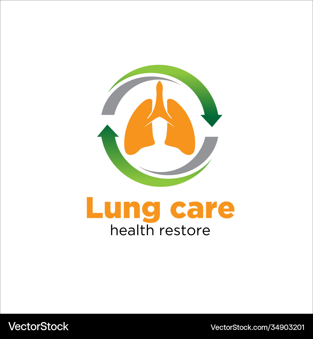 Restoration health lung logo designs Royalty Free Vector