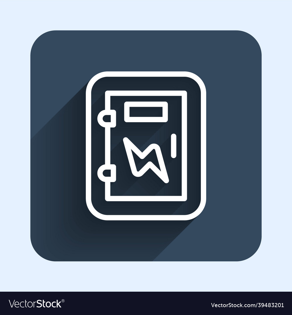 White line electrical panel icon isolated Vector Image