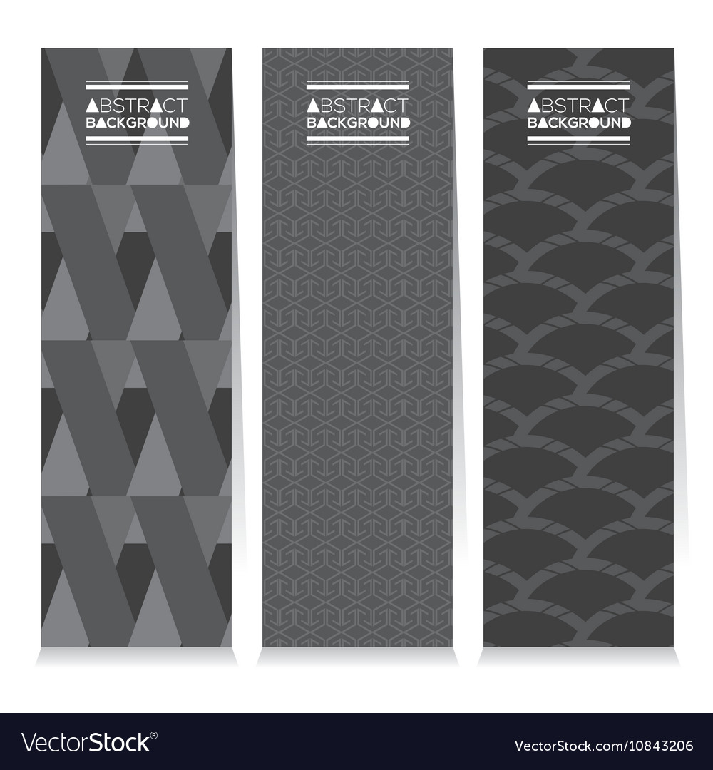 Modern Design Set Of Three Graphic Vertical Banner