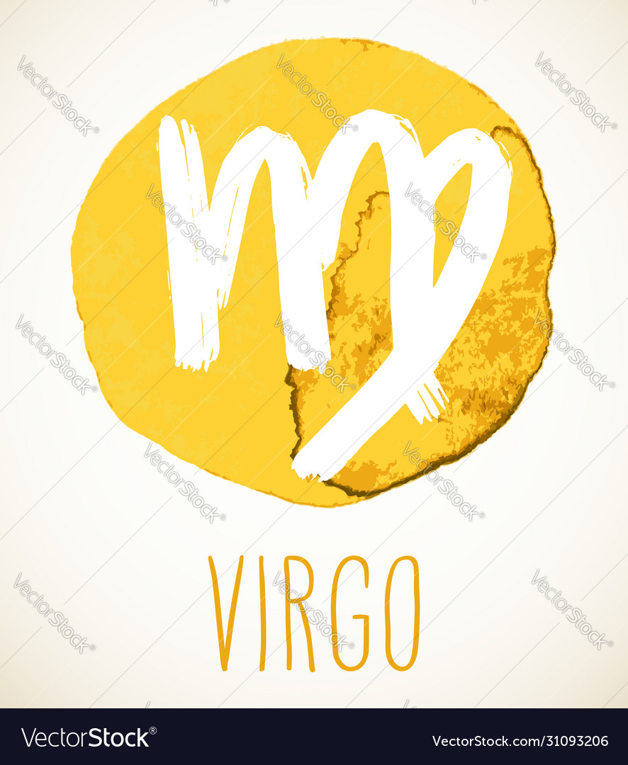 Virgo Zodiac Sign Design Element Royalty Free Vector Image