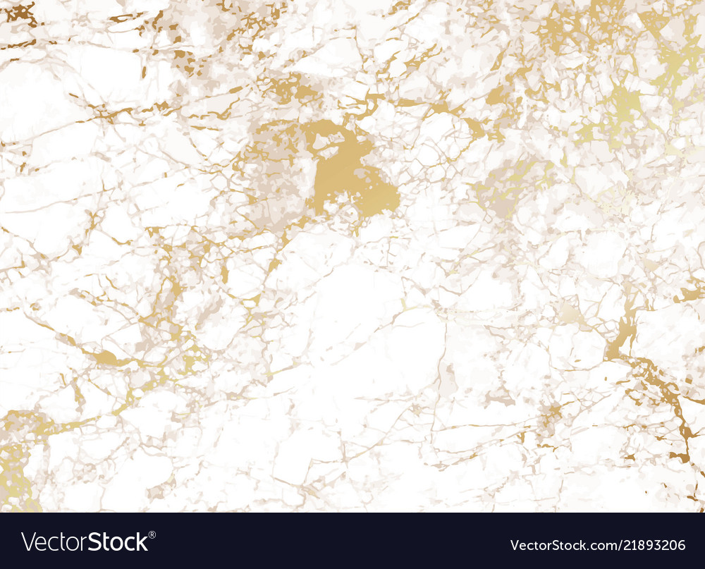 White marble background with golden texture vector image White marble background with golden texture