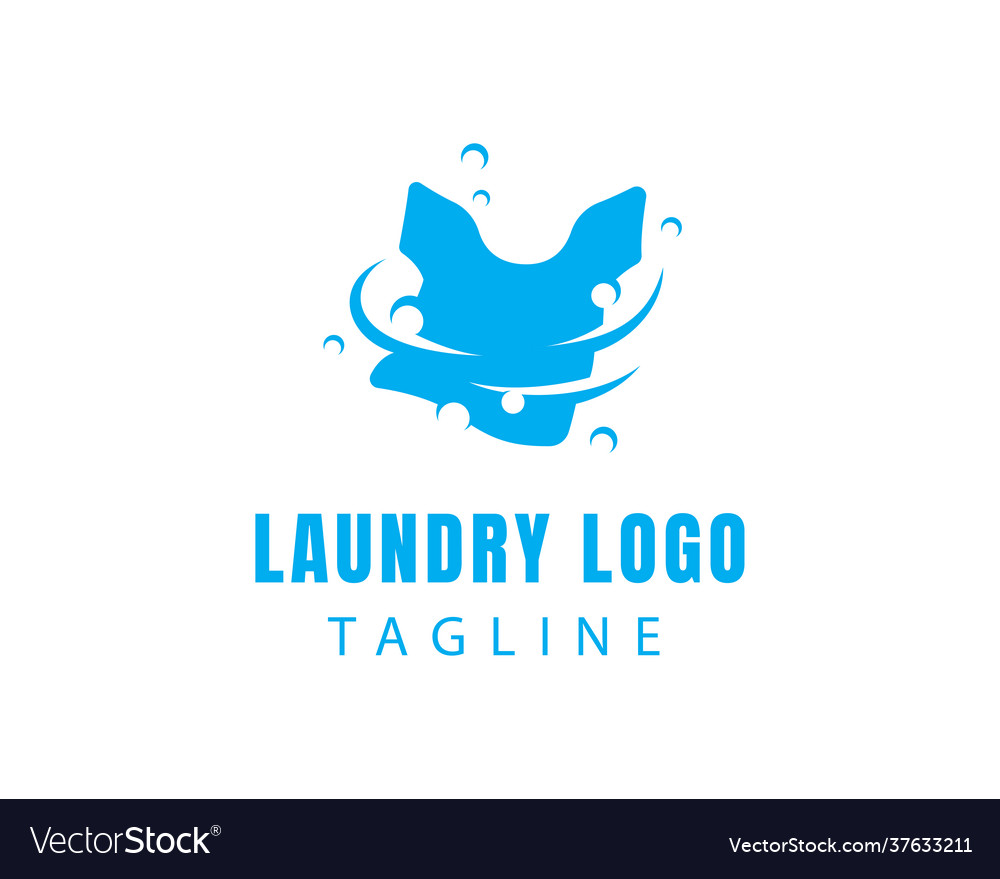 Clothes logo creative design clean wash