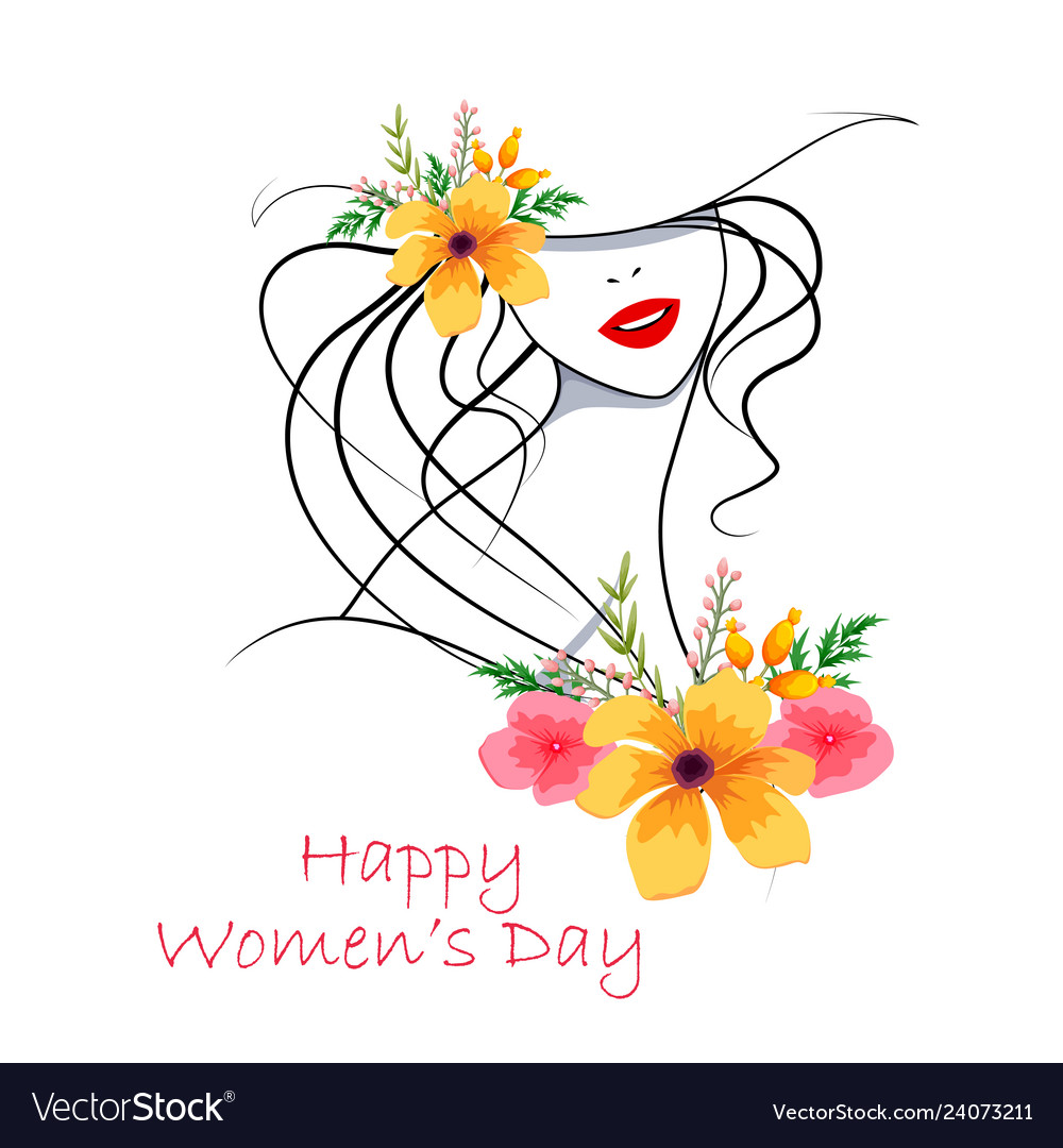 Happy International Women S Day 8th March Vector Image 3983