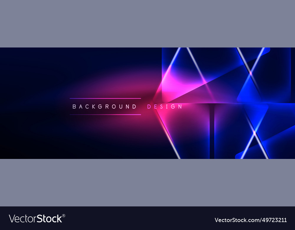 Neon lights hacking geometric background virtual Vector Image