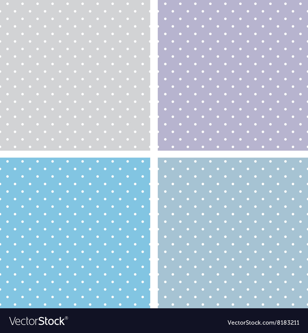 Tile Blue Pattern Set With Polka Dots Royalty Free Vector Tile Blue Pattern Set With Polka Dots Vector Image