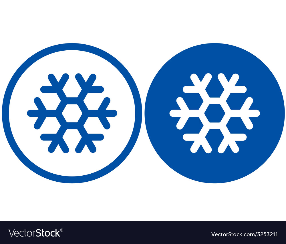 two-snowflake-signs-royalty-free-vector-image-vectorstock