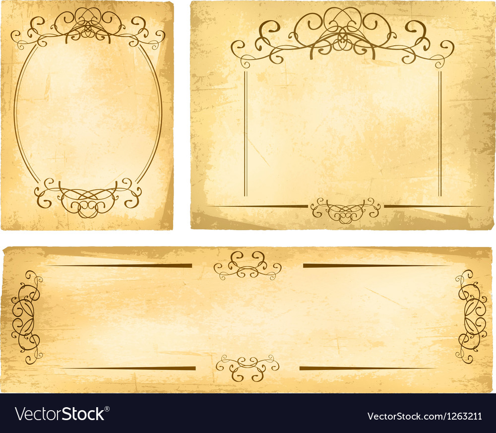 Premium Vector  Classic paper banner set