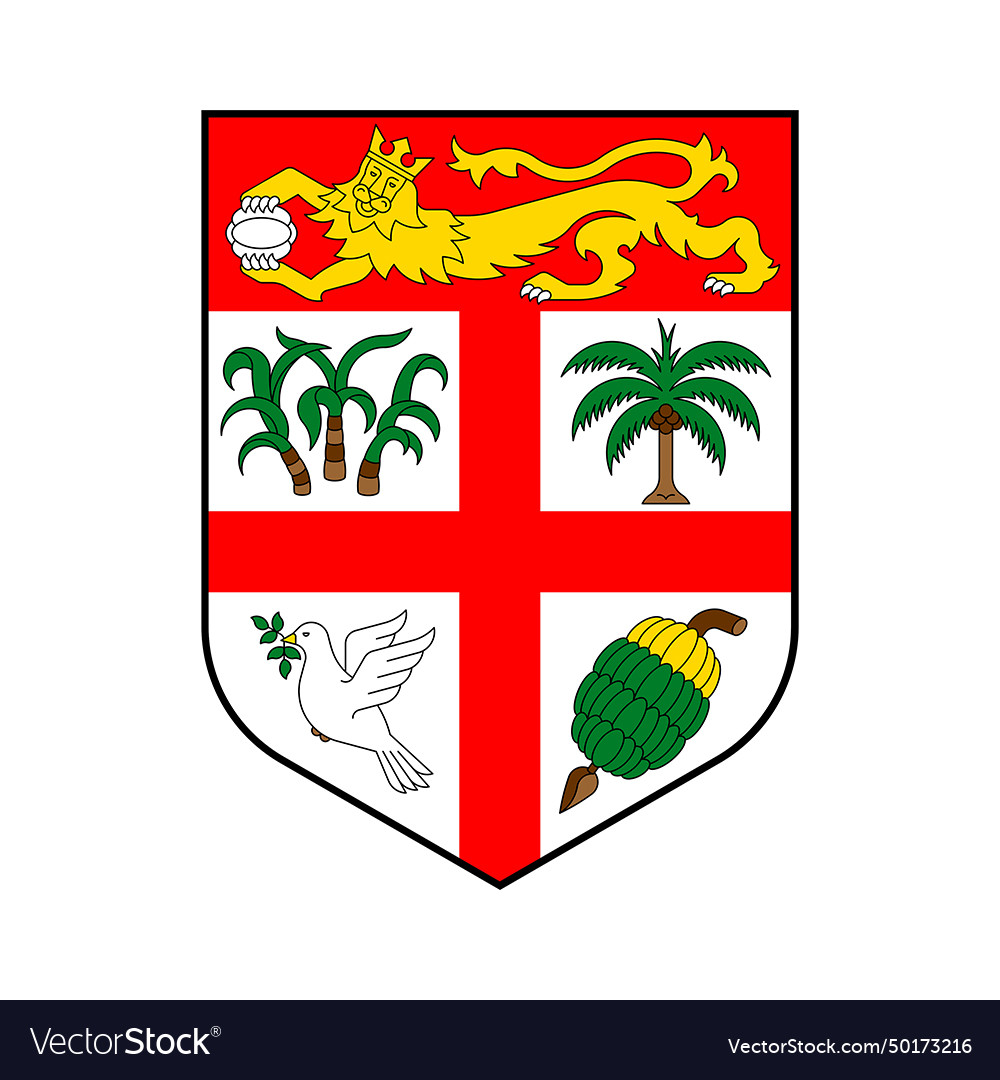 Coat of arms fiji Royalty Free Vector Image VectorStock