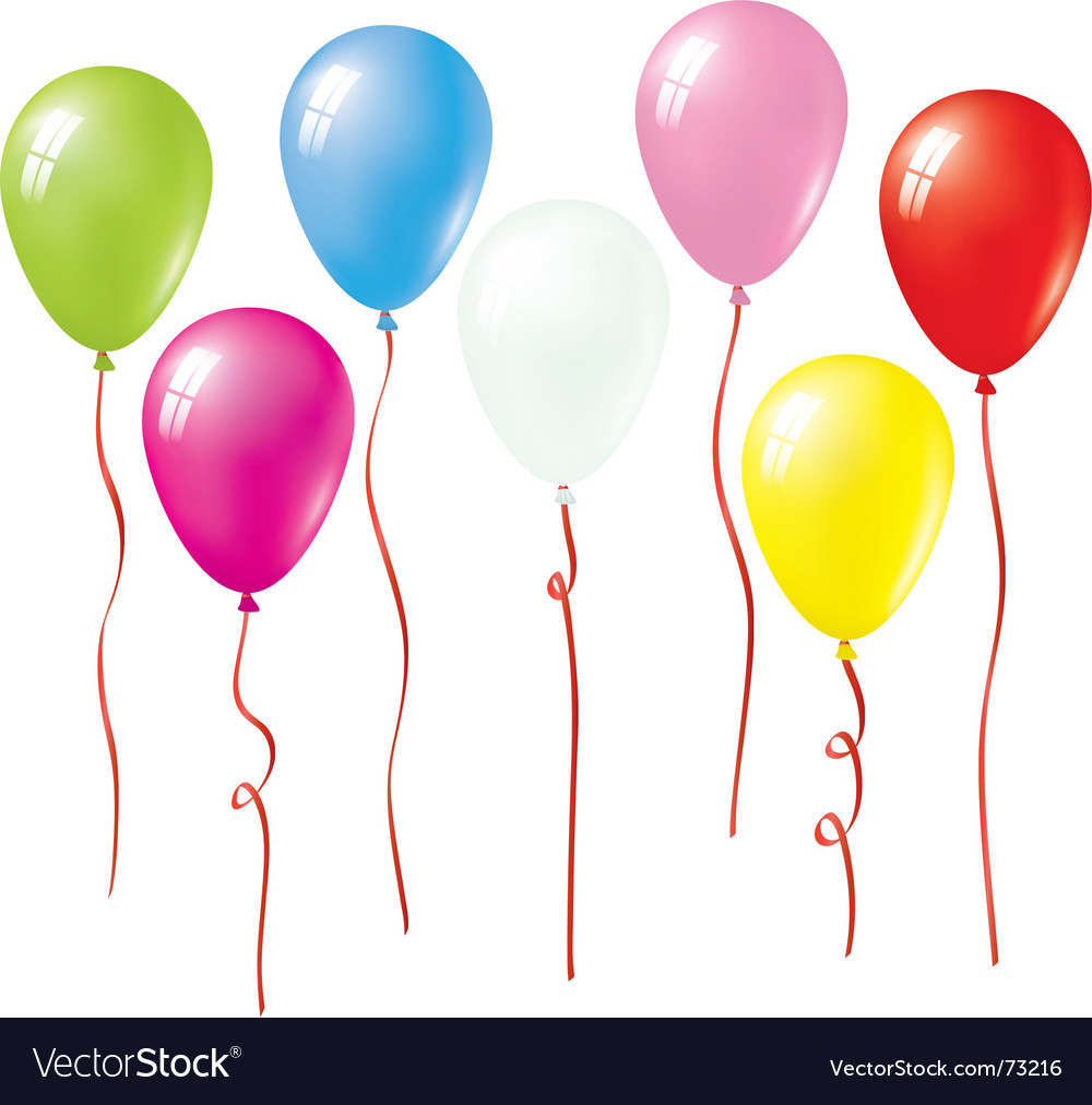 Colorful balloons Royalty Free Vector Image - VectorStock