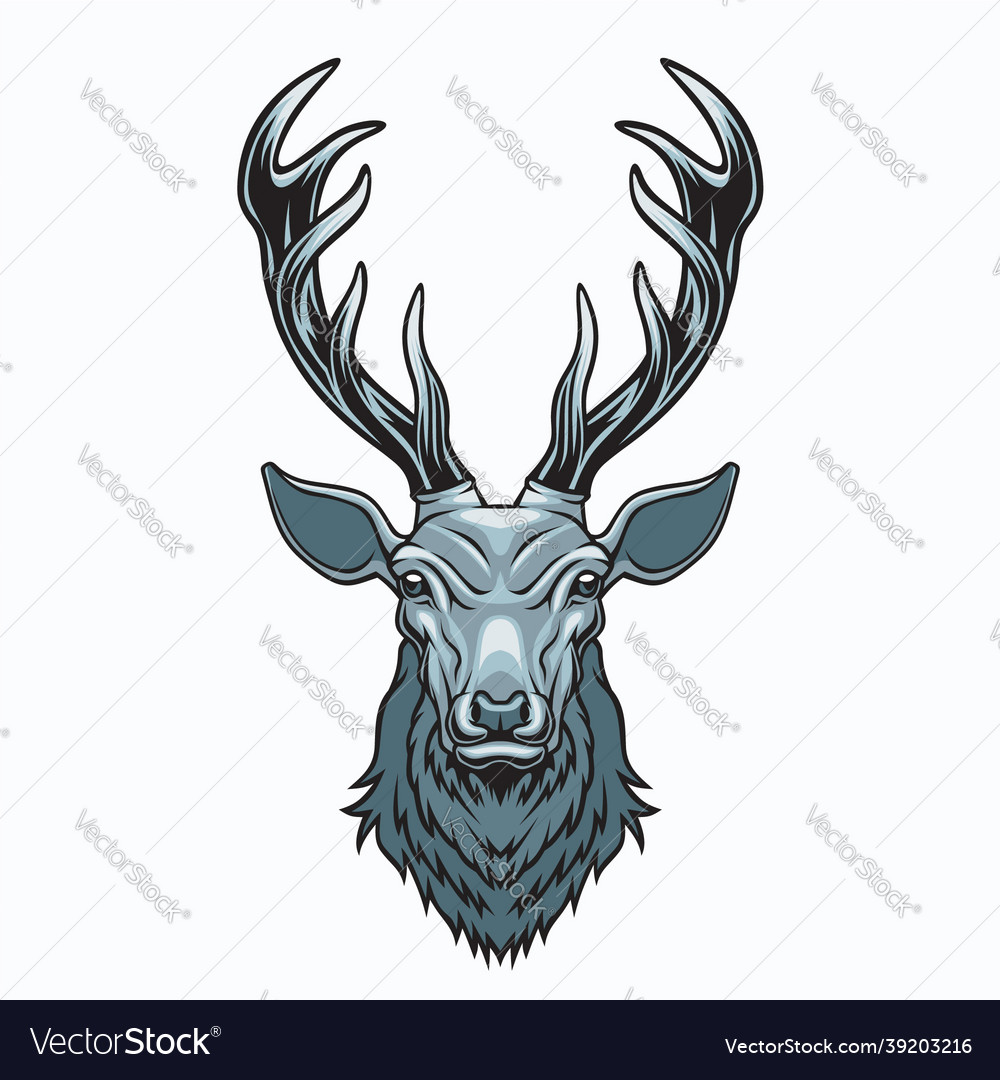 Deer head Royalty Free Vector Image - VectorStock