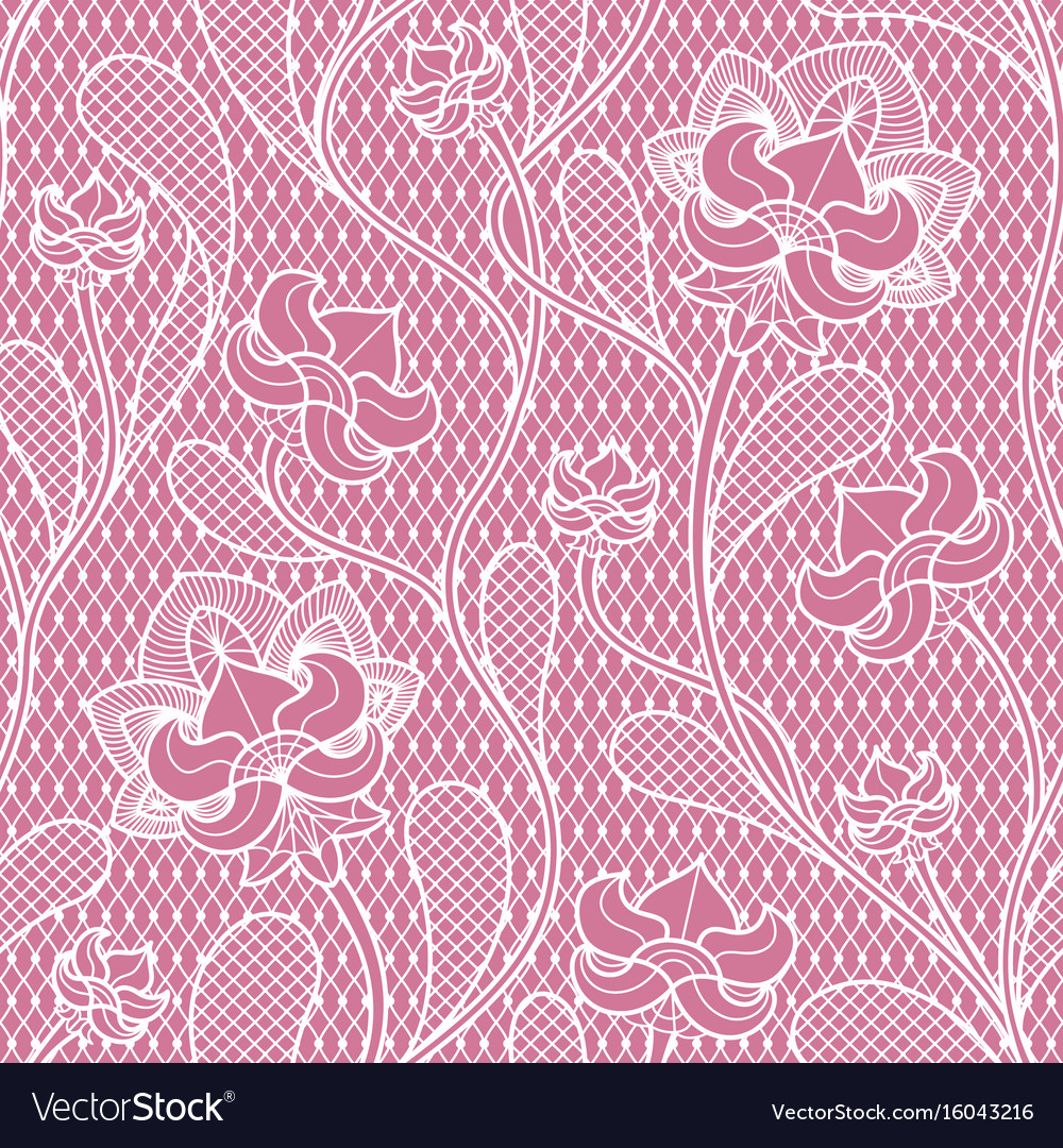 Floral lace seamless texture retro victorian Vector Image