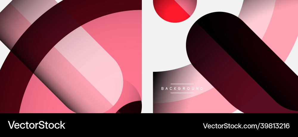 Geometric abstract background round shapes Vector Image