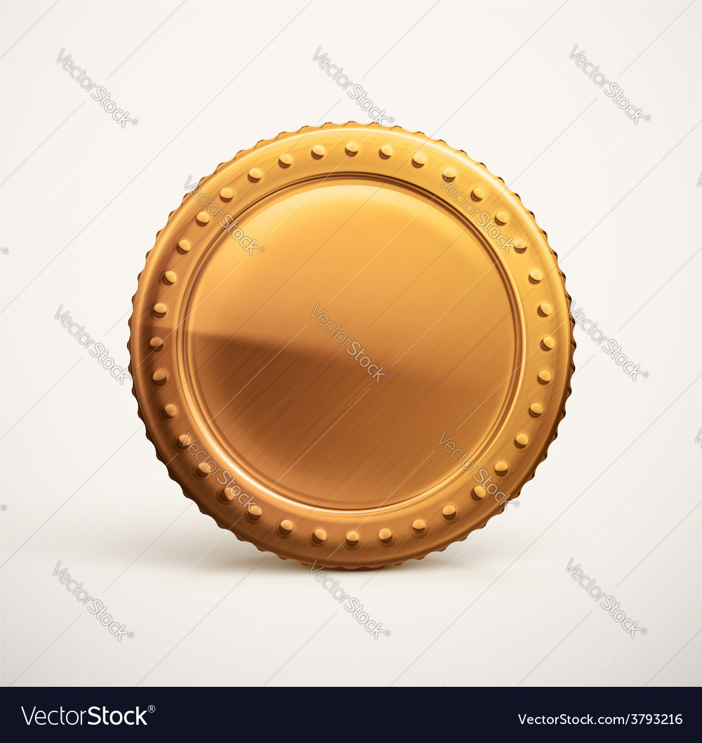 Gold coin Royalty Free Vector Image - VectorStock
