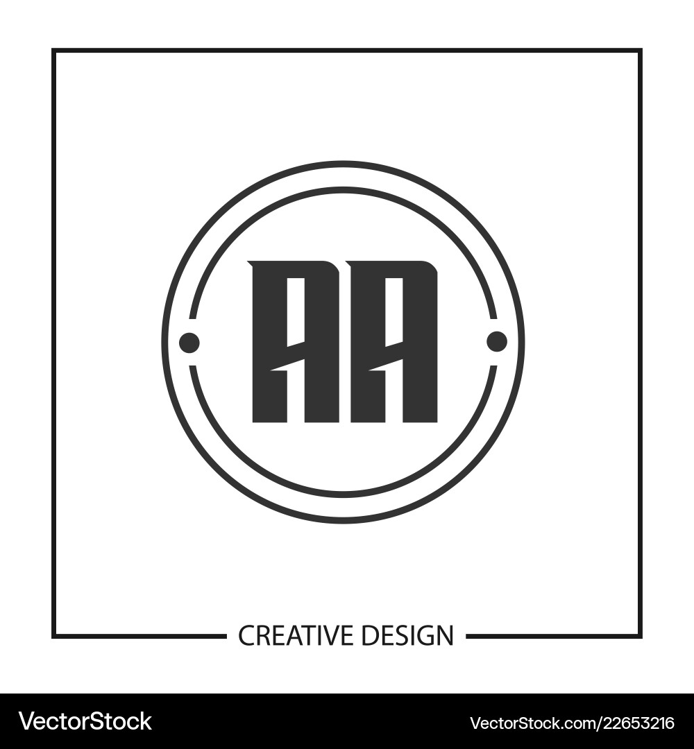 Initial letter aa logo template design Royalty Free Vector