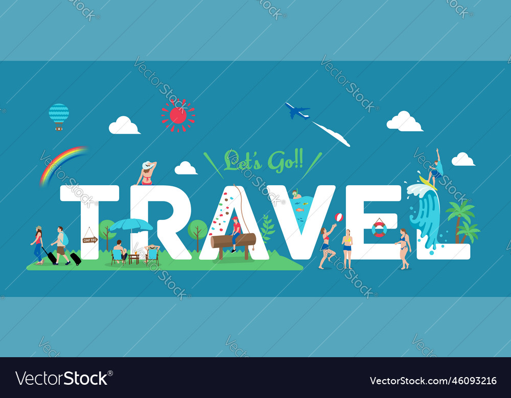 Lets go travel banner