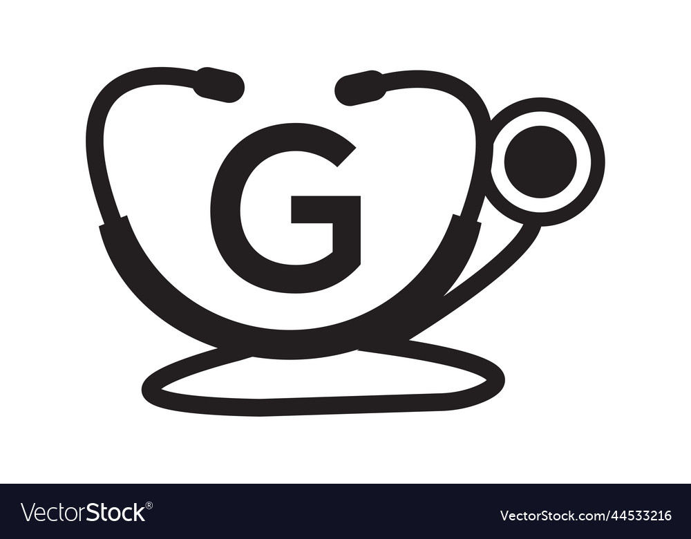 Medical logo on letter g template doctors