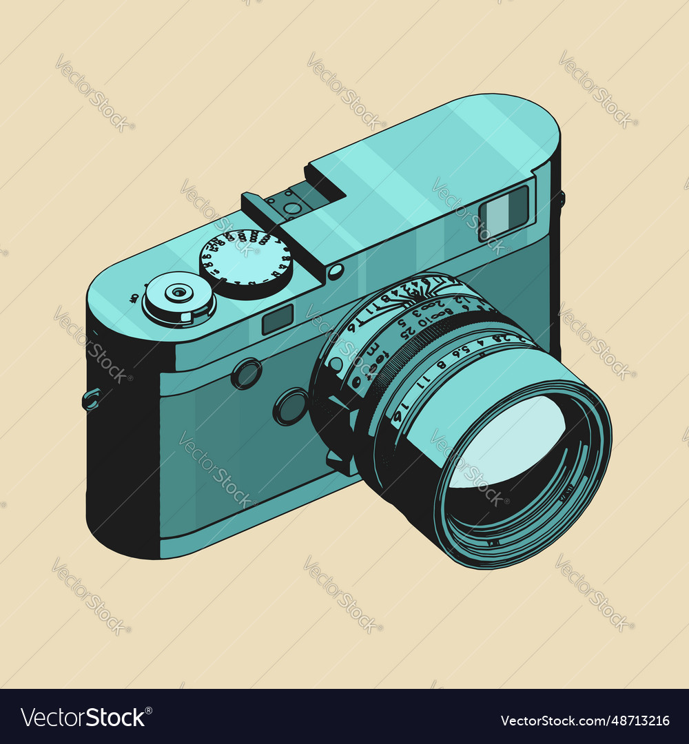 Mirrorless rangefinder camera Royalty Free Vector Image
