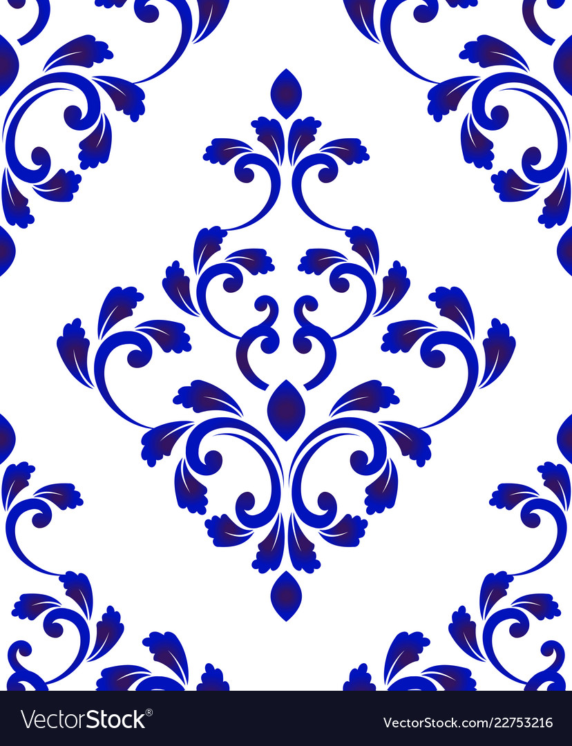 Porcelain pattern Royalty Free Vector Image - VectorStock