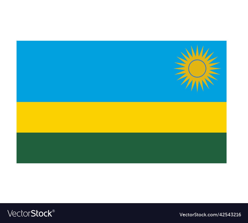 Rwanda flag national africa emblem symbol icon Vector Image