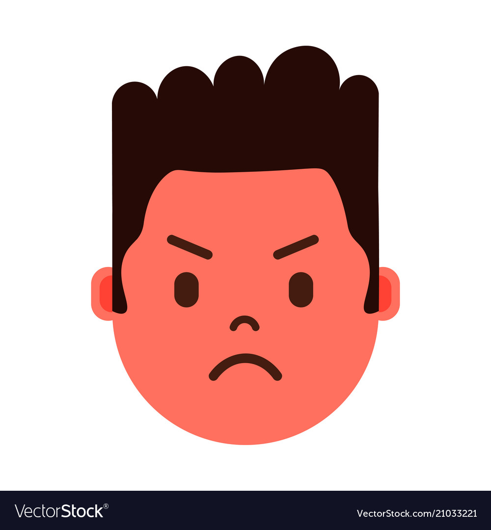 African boy head emoji personage icon with facial Vector Image