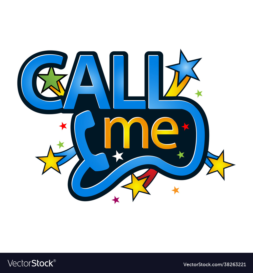 Call me icon stock- colorful Royalty Free Vector Image