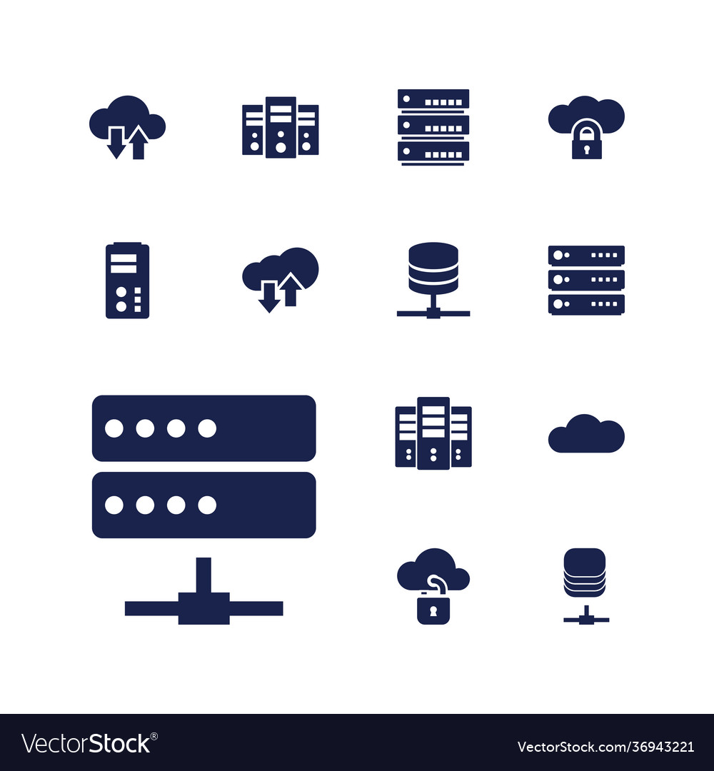 Hosting icons Royalty Free Vector Image - VectorStock