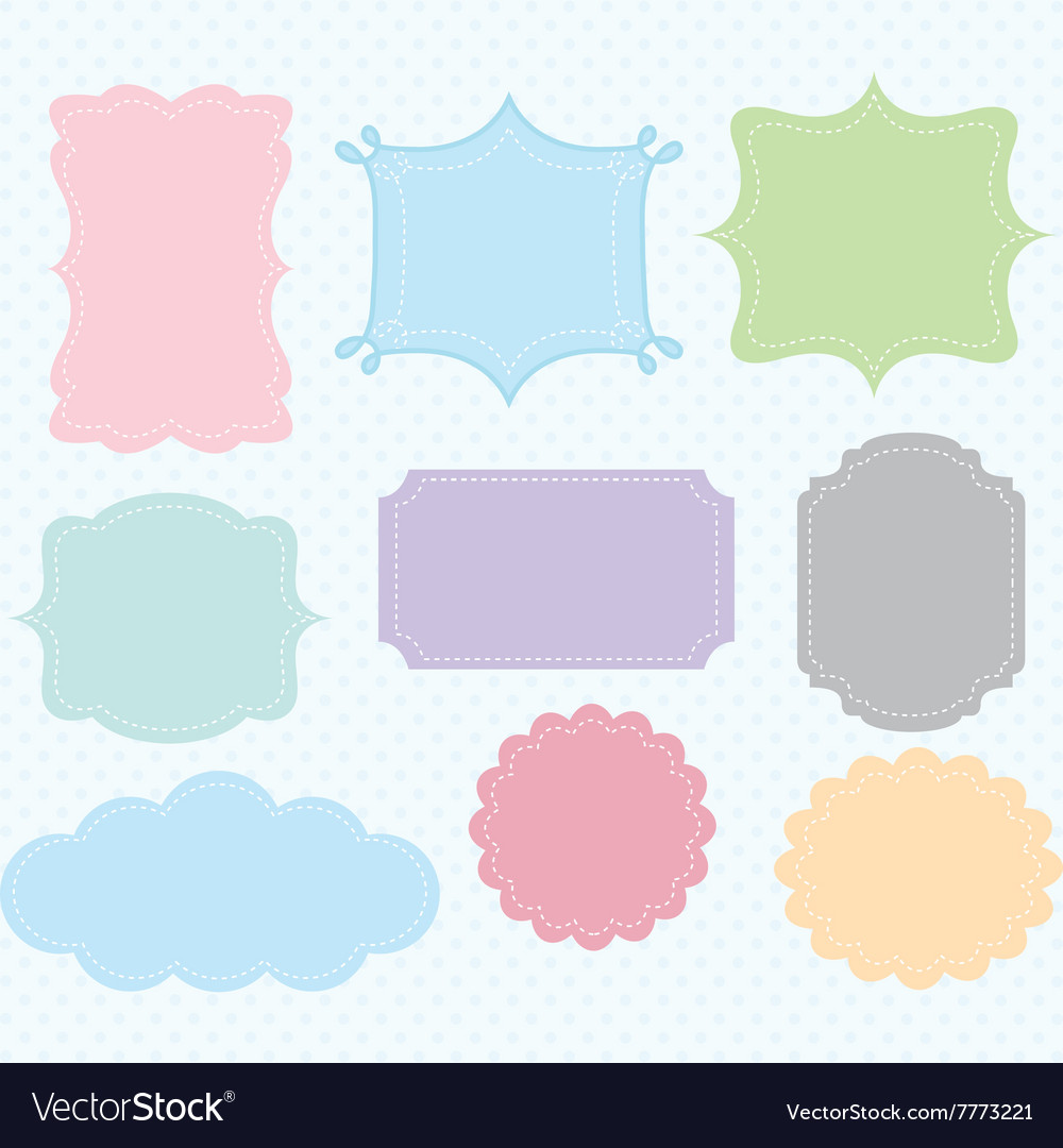 Label frames border collections Royalty Free Vector Image