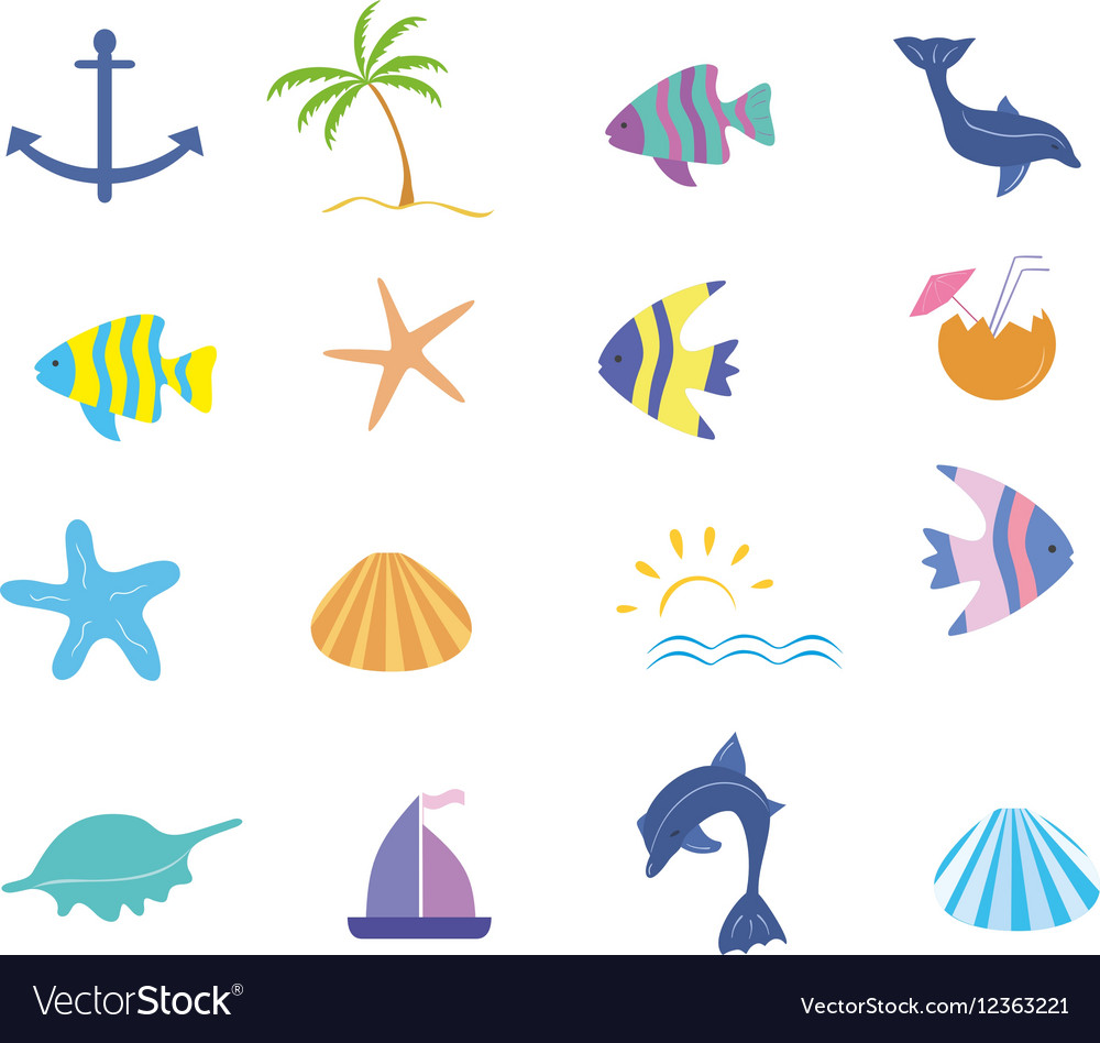 Maritime icons set