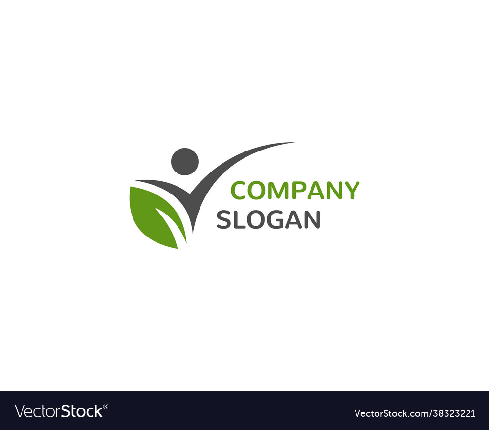 Nature leaf logo design-human