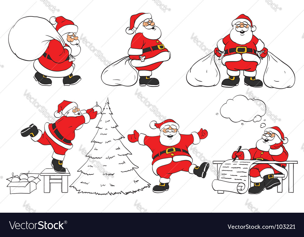 Santa claus Royalty Free Vector Image - VectorStock