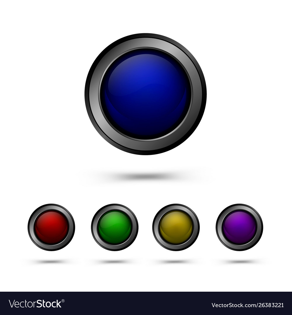 Set glass buttons Royalty Free Vector Image - VectorStock