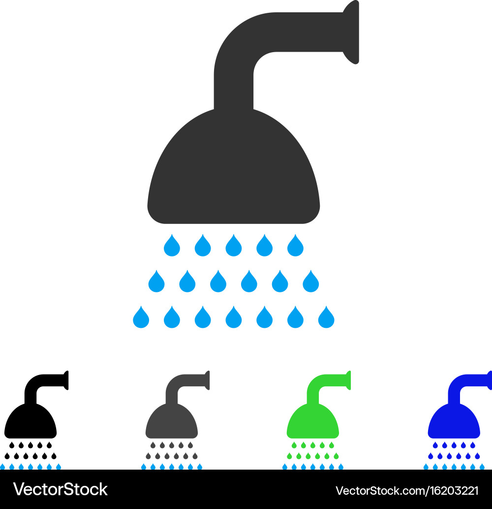 Shower flat icon Royalty Free Vector Image - VectorStock