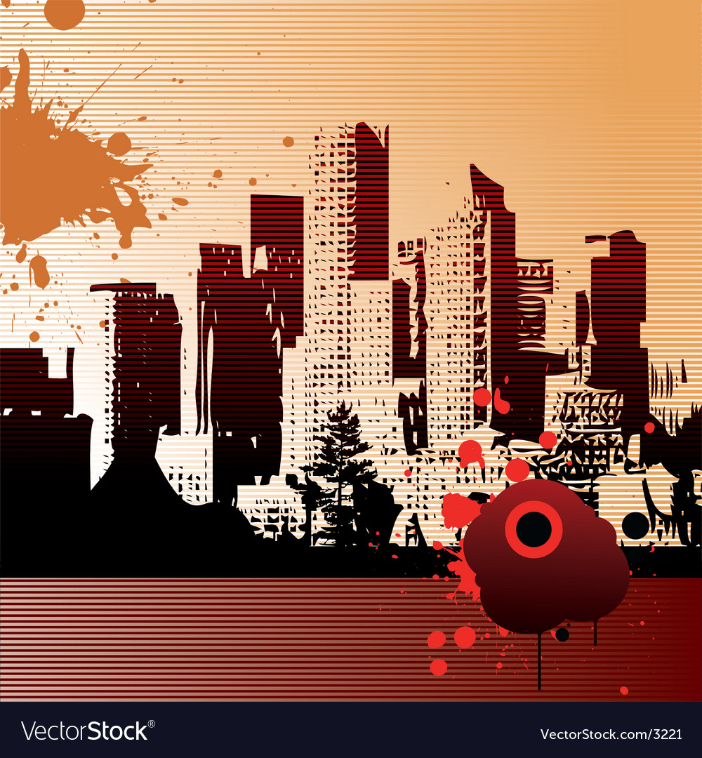 Urban city illustration Royalty Free Vector Image