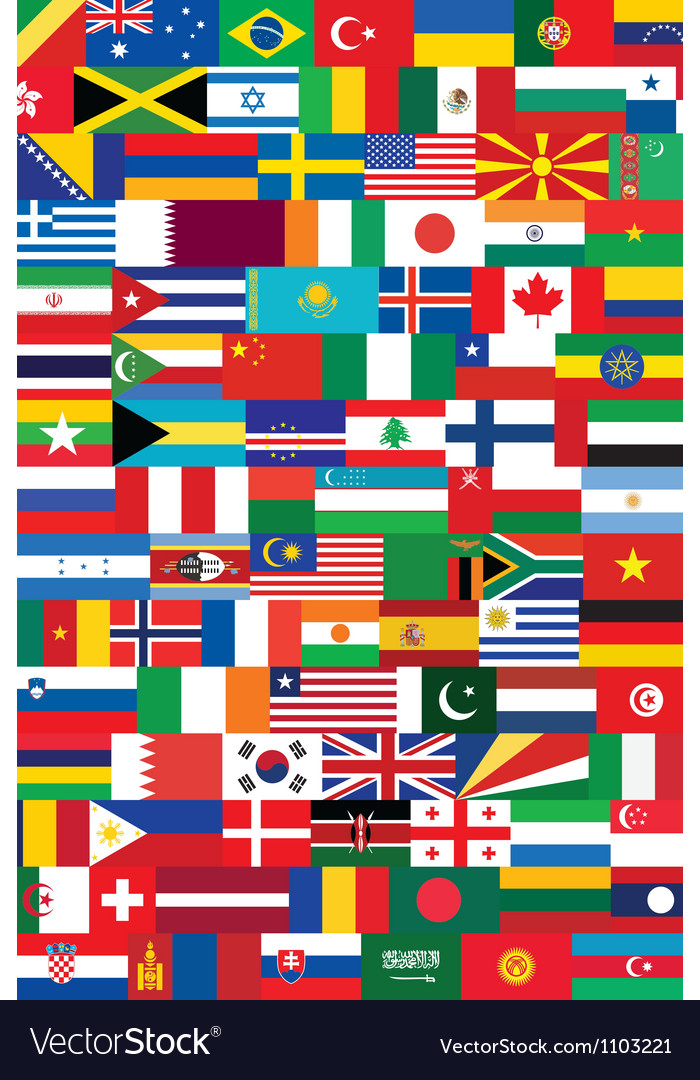 World flags background Royalty Free Vector Image