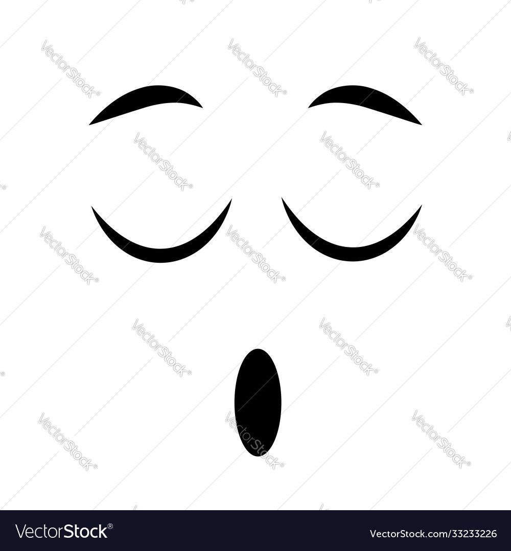 Cartoon Gesichter expressive Augen und Mund Charakter