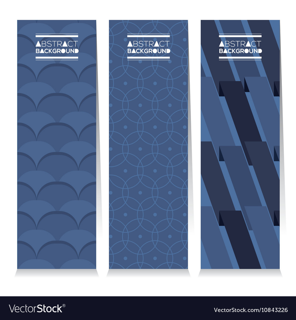 Modern Design Set Of Three Graphic Vertical Banner