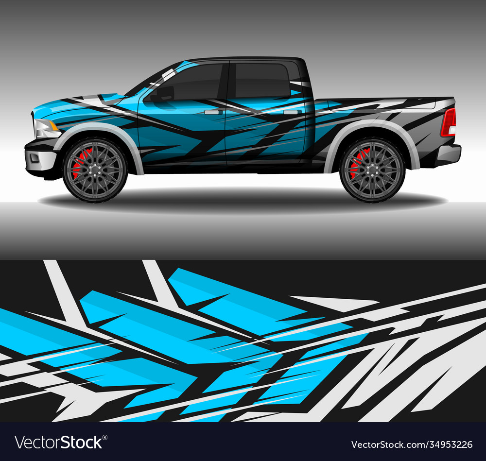 Wrap car decal design custom livery race rally Vector Image