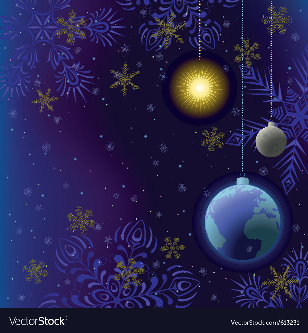 Christmas background snow in space Royalty Free Vector Image